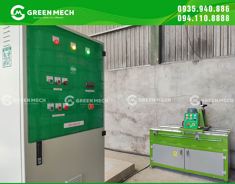 Hệ thống điều khiển của máy băm gỗ GREEN MECH dễ vận hành