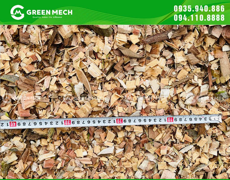 Dăm gỗ thành phẩm từ máy băm gỗ GREEN MECH