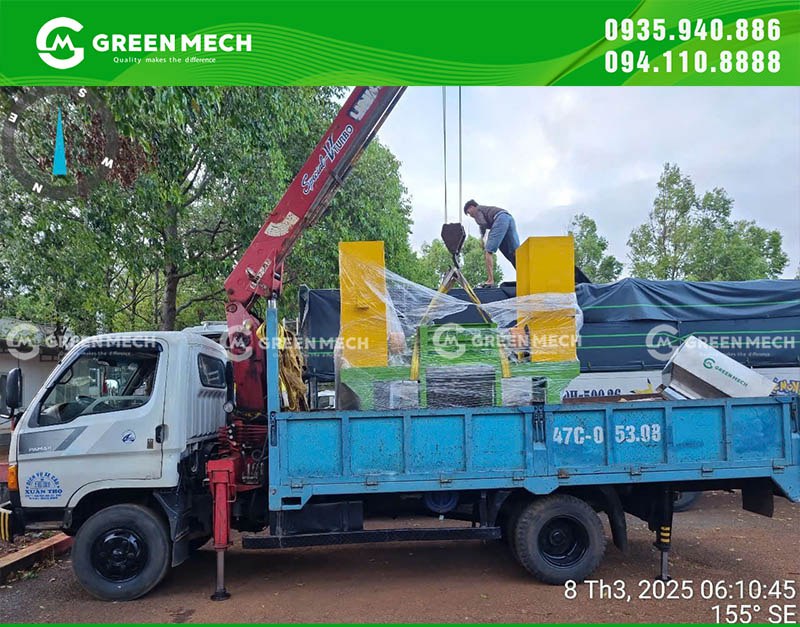Lắp đặt máy nghiền 2 trục bền vững ở tỉnh Đắk Lắk