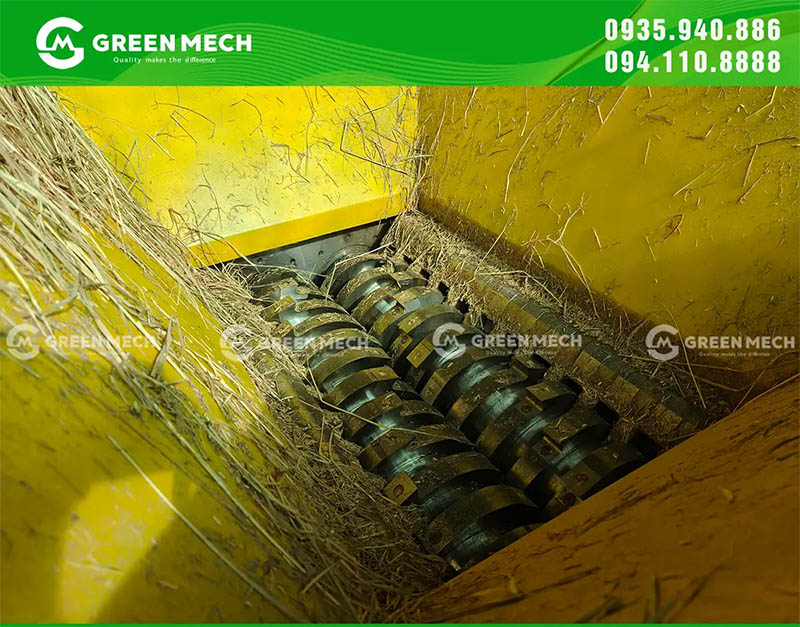 Trục nghiền đôi, nghiền khỏe, kéo rơm mượt